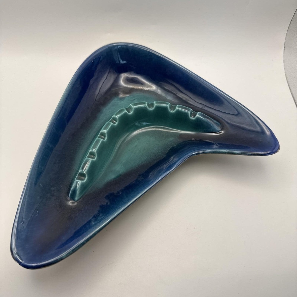 Vintage MCM drip glaze Pottery ashtray California USA